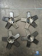 ORIGINELE VW Touareg naafkap naafdop set zwart chroom, Auto diversen, Wieldoppen, Gebruikt, -, Verzenden, -