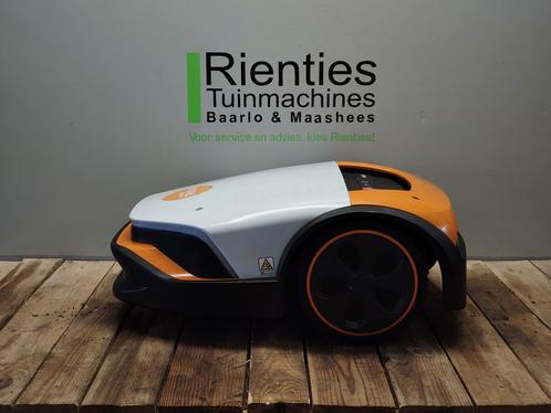 STIHL IMOW 7, Robotmaaier compleet met afdak en aansluitkit, Tuin en Terras, Zitmaaiers, Gebruikt, Minder dan 90 cm, Mulchfunctie