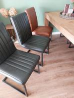 Eetkamer stoelen 4 Grijs, Ophalen, Gebruikt, Grijs, Vier
