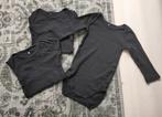 Set van drie zwarte rompers - maat 74, Nacht- of Onderkleding, Jongetje of Meisje, Ophalen of Verzenden, Zo goed als nieuw