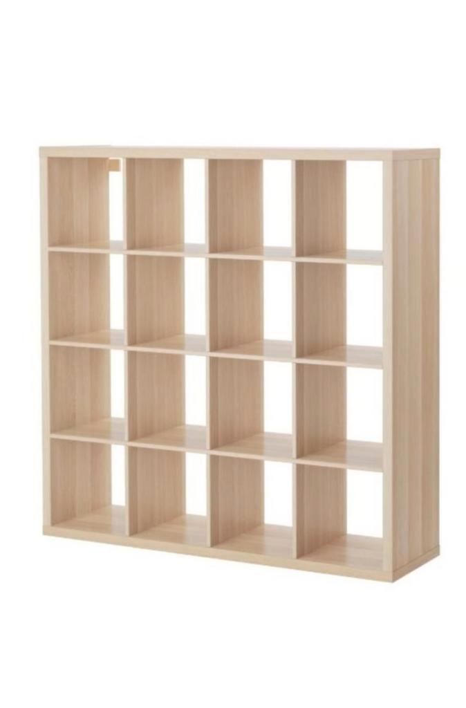 IKEA KALLAX kast eiken 16 vakken + 4 dozen, Huis en Inrichting, Kasten | Boekenkasten, Ophalen