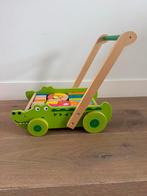 Loop kar van hout - Krokodil, Ophalen of Verzenden, Zo goed als nieuw, Overige typen, Met wieltjes