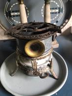 Grijs emaille klein petroleum stelletje, Antiek en Kunst, Antiek | Emaille, Ophalen of Verzenden