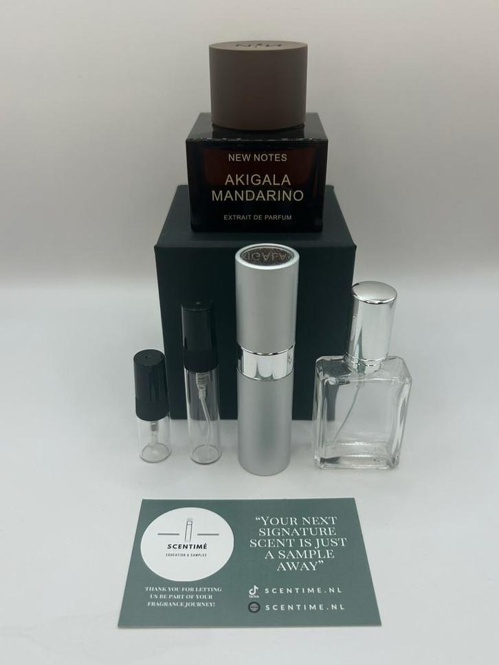 New Notes Akigala Mandarino- sample/tester/decant, Sieraden, Tassen en Uiterlijk, Uiterlijk | Parfum, Nieuw, Verzenden