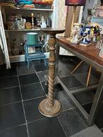 Oude houten plantentafel of piëdestal of pied de stalle, Huis en Inrichting, Ophalen, Zo goed als nieuw, 75 cm of meer, 60 cm of meer