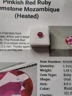 1.49ct pinkish red Ruby, Ophalen of Verzenden, Nieuw