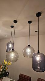 8 stuks glazen hanglampen glas Smokey en doorzichtig, Ophalen, Glas, Minder dan 50 cm