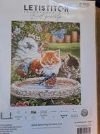 Nieuw Schitterend poezen - katten - kitten borduurpakket, Ophalen of Verzenden, Nieuw, Handborduren, Borduurpakket