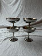 Vintage Franse RVS dessert- of ijscoupes inox bistrostijl, Ophalen, Overige materialen, Overige stijlen, Overige typen