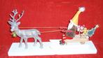 Kerstman op slee met rendier handwerk, Ophalen of Verzenden, Zo goed als nieuw