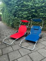 Lichtgewicht strandbedden, Ophalen, Zo goed als nieuw, Inklapbaar