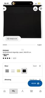 Verduisterend rolgordijn zwart - FRIDANS IKEA, Ophalen, 100 tot 150 cm, Zwart, Nieuw