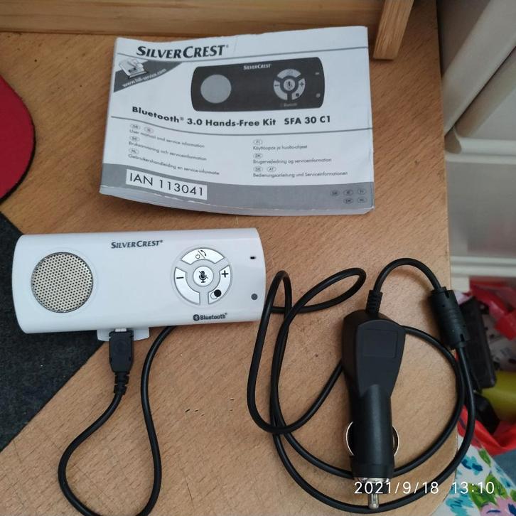 SilverCrest Bluetooth 3.0 Handsfree SFA 30 C1, Auto diversen, Carkits, Gebruikt, Ophalen of Verzenden