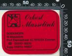 Sticker: Orkest Masselink - Emmen, Verzamelen, Stickers, Ophalen of Verzenden, Zo goed als nieuw, Bedrijf of Vereniging