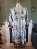 K-Design K design blauwe crème oranje jurk L gratis verz, Kleding | Dames, Jurken, K-design, Maat 42/44 (L), Zo goed als nieuw