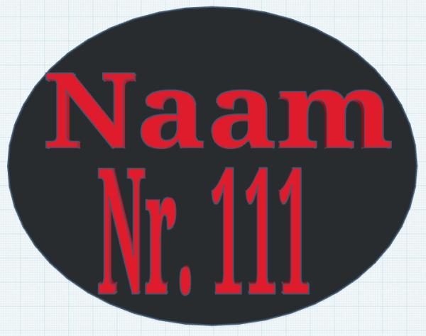 Eigen ontwerpen naambordje, Ophalen of Verzenden, Nieuw