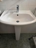 Sphinx wastafel met zuil + GROHE kraan (2 beschikbaar), Doe-het-zelf en Verbouw, Sanitair, Ophalen, Gebruikt, Chroom, Wastafel