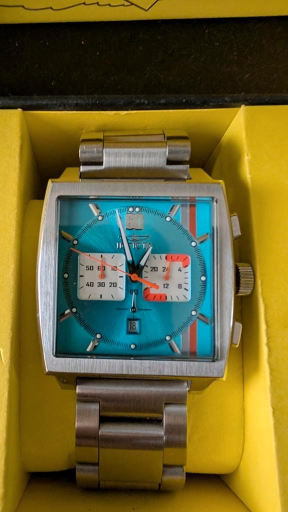 Invicta 47245, Sieraden, Tassen en Uiterlijk, Horloges | Heren, Zo goed als nieuw, Overige merken, Staal, Staal, Ophalen of Verzenden