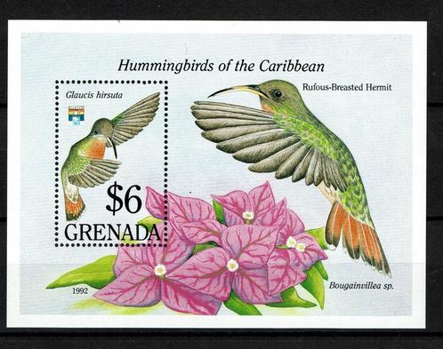 grenada 1992 pf blok kolibries vogels birds, Postzegels en Munten, Postzegels | Thematische zegels, Postfris, Dier of Natuur, Ophalen of Verzenden
