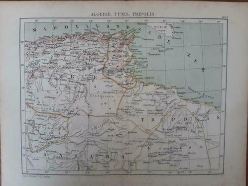 65 / Litho uit 1882 van J. Kuyper van Algerije en Tunis, Antiek en Kunst, Kunst | Litho's en Zeefdrukken, Ophalen of Verzenden