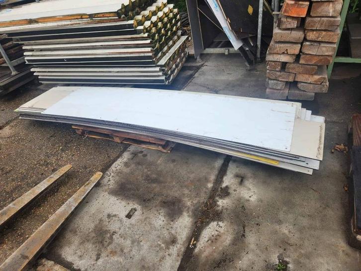 98 - Trespa platen, een zijde bedrukt, Doe-het-zelf en Verbouw, Platen en Panelen, Gebruikt, Overige materialen, 50 tot 100 mm