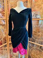 YatvaVintage: YV4458: Vintage Fero Couture Dress, Zwart, Ophalen of Verzenden, Knielengte, Fero Couture