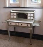 Antiek frans secretaire fruitbomenhout groen met witte lades, Huis en Inrichting, Kasten | Secretaires, Ophalen, Gebruikt, Brocante en antiek