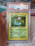 Pokemon Ivysaur 1st base set (shadowless) psa 9, Ophalen of Verzenden, Zo goed als nieuw, Losse kaart