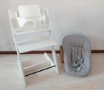 Stokke tripp trapp wit met babyset en newbornset ZGAN, Kinderen en Baby's, Kinderstoelen, Ophalen, Zo goed als nieuw, Meegroeistoel