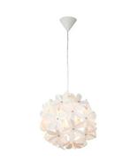 Ikea Hangen Lamp Wit met Bloemen, Kunststof, Ophalen of Verzenden, Zo goed als nieuw, Modern