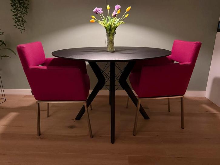 Foucault eetkamerstoeltjes, Huis en Inrichting, Stoelen, Zo goed als nieuw, Twee, Overige kleuren, Ophalen of Verzenden