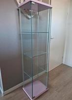 Glazen Vitrinekast zonder planken. Gratis., Ophalen, 50 tot 100 cm, Zo goed als nieuw, 150 tot 200 cm