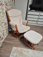 Dutailier Schommelstoel met Voetenbankje, Huis en Inrichting, Fauteuils, Ophalen, Gebruikt, 75 tot 100 cm, Stof