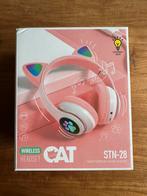Cat Ear Headset - Katten Koptelefoon - Wireless - Roze, Overige merken, Op oor (supra aural), Bluetooth, Zo goed als nieuw