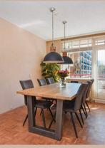 Tafel Woonexpress ijzeren poten, Huis en Inrichting, Tafels | Eettafels, Ophalen, Overige materialen, 200 cm of meer, 50 tot 100 cm