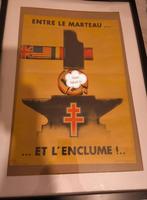 Affiche entre le marteau et L'enclume Ww2 rare, Verzamelen, Ophalen of Verzenden, Duitsland, Foto of Poster