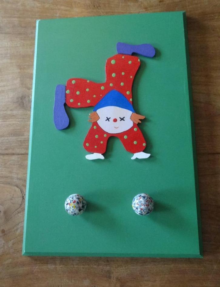 Kinderkapstok Clown (ZGAN!), Kinderen en Baby's, Kinderkamer | Inrichting en Decoratie, Zo goed als nieuw, Kapstokje, Ophalen of Verzenden