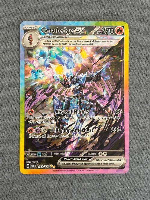 PRE 147 Ceruledge, Hobby en Vrije tijd, Verzamelkaartspellen | Pokémon, Nieuw, Losse kaart, Ophalen of Verzenden