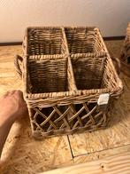Rivièra Maison rieten bestekmand met vakken, Huis en Inrichting, Mand, Vierkant, Ophalen of Verzenden, Zo goed als nieuw