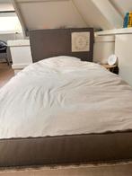 Stapelgoed bed met hoofd en voeten bord grijs, Grijs, Gebruikt, Eenpersoons, 140 cm