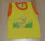 Nieuw geel oranje singlet hemdje HONDJE op een fiets maat 74, Kinderen en Baby's, Babykleding | Maat 74, Nieuw, Shirtje of Longsleeve