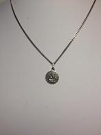 antiek zilveren kettinkje + antiek hangertje, Verzenden, Zilver, Ketting
