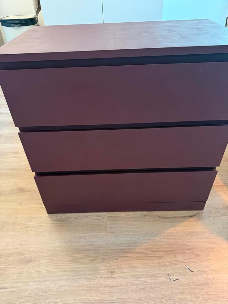 Ikea Malm Kast - Cherry Red Gepimpt, Huis en Inrichting, Kasten | Ladekasten, Gebruikt, 50 tot 100 cm, Ophalen