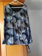 Te koop een mooi blauw zwart shirt/blouse maat XXL, Ophalen of Verzenden, Zo goed als nieuw, Blauw