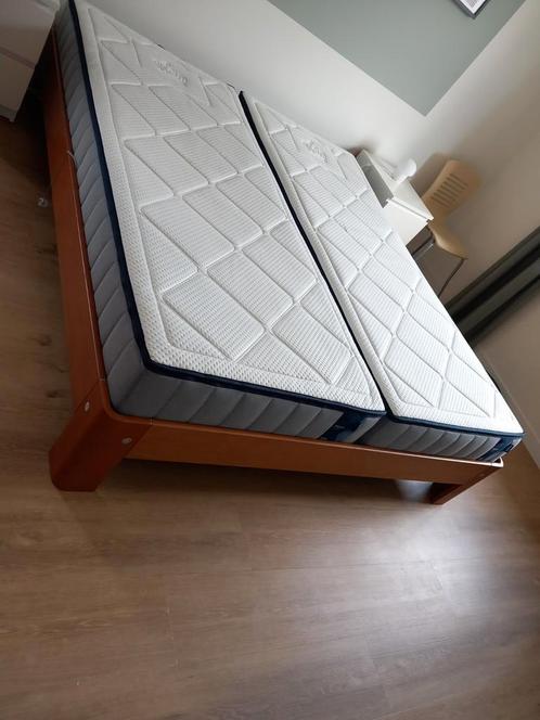 Auping Auronde bed met gloednieuwe auping matrassen, Huis en Inrichting, Slaapkamer | Bedden, Gebruikt, Tweepersoons, 180 cm, 210 cm