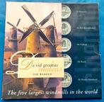 Muntset Schiedam - De 5 grootste molens ter wereld - 1998, Postzegels en Munten, Penningen en Medailles, Verzenden, Overige materialen