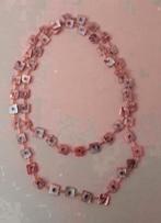 Kunststof Ketting 150 cm parelmoer, Sieraden, Tassen en Uiterlijk, Kettingen, Ophalen of Verzenden, Zo goed als nieuw, Wit, Kunststof