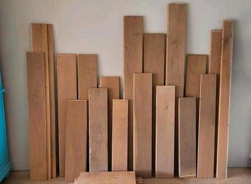 Eiken vloerdelen / planken (massief eiken), Doe-het-zelf en Verbouw, Hout en Planken, Gebruikt, Plank, Eiken, Minder dan 200 cm
