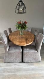 6 eetkamerstoelen Pronto, Huis en Inrichting, Stoelen, Ophalen, Gebruikt, Bruin, Leer