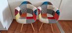 2x patchwork stoelen - setprijs 25eu, Huis en Inrichting, Stoelen, Ophalen, Zo goed als nieuw, Stof, Twee